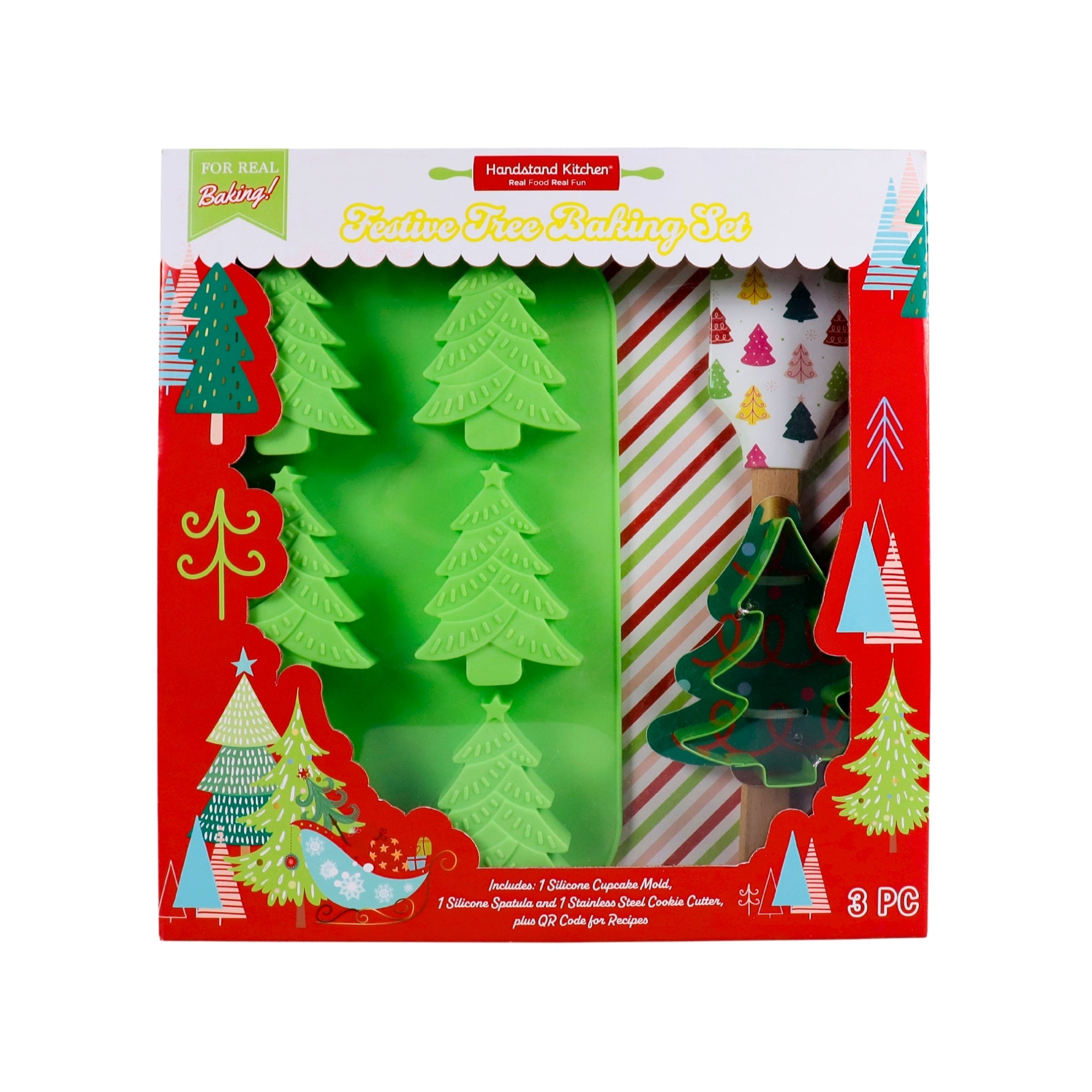 Christmas Tree Baking Set - 3pc Cookie and Cupcake Kit – Handstand