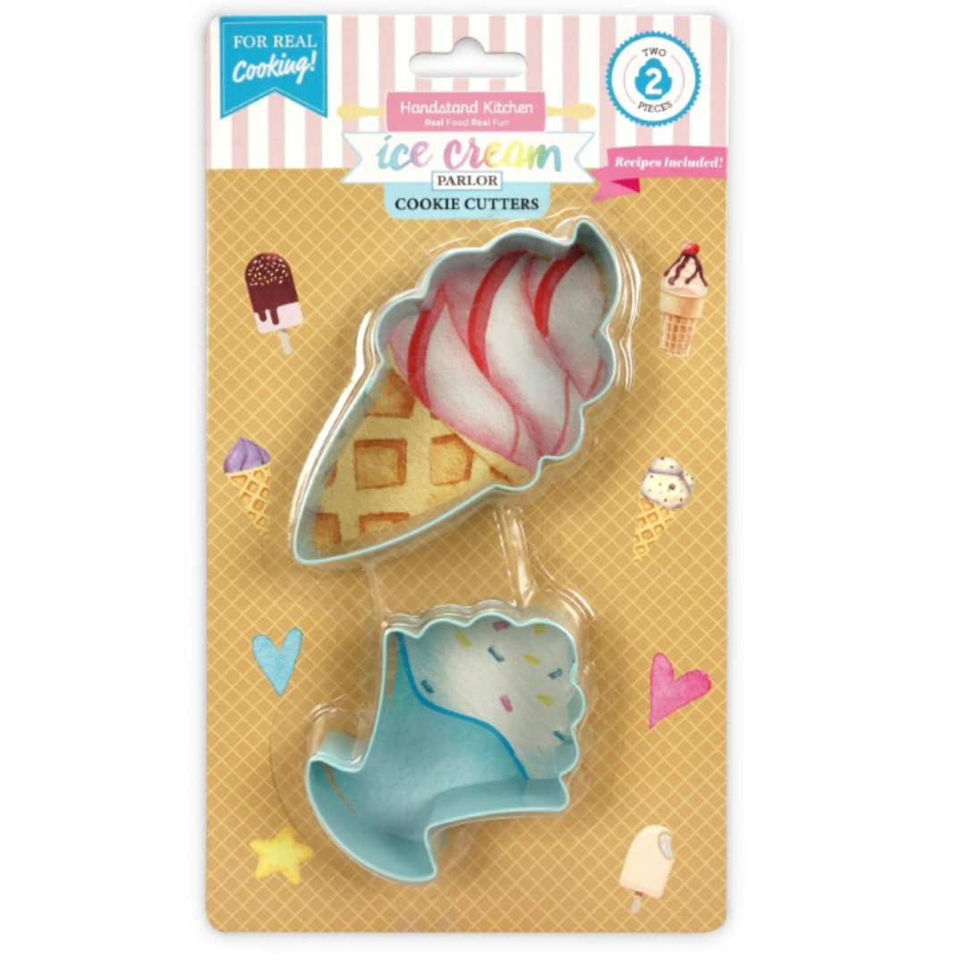 Handstand Kitchen Set of 2 Ice Cream Parlor Cookie Cutters