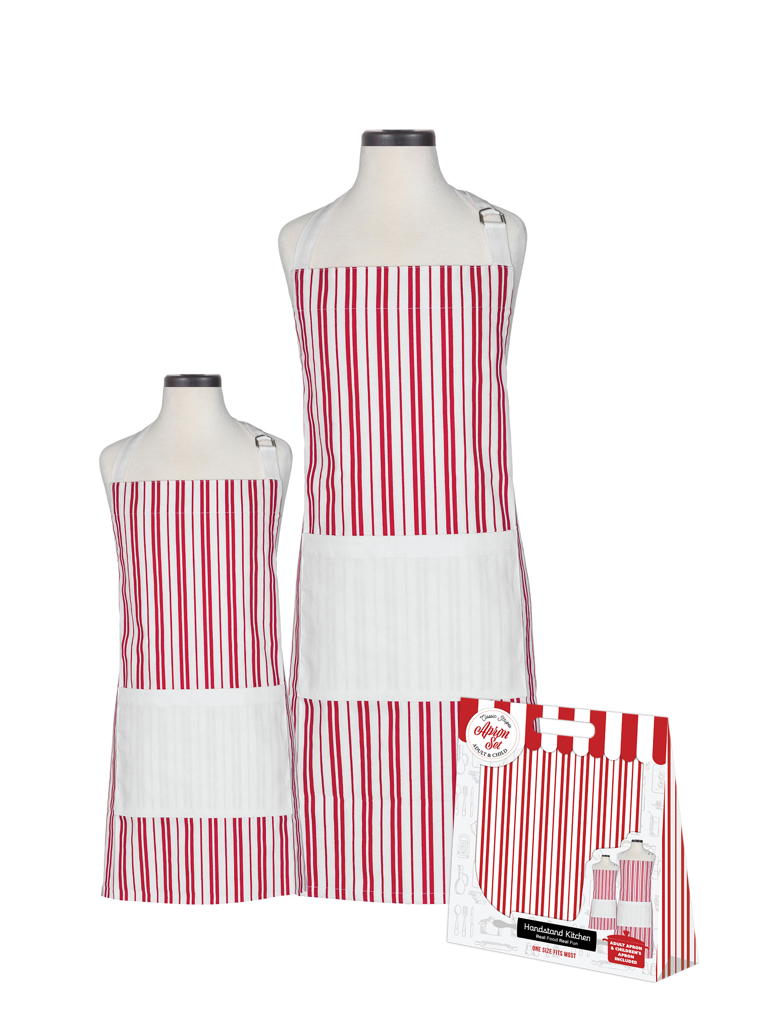 Classic Striped Adult and Youth Apron Boxed Set