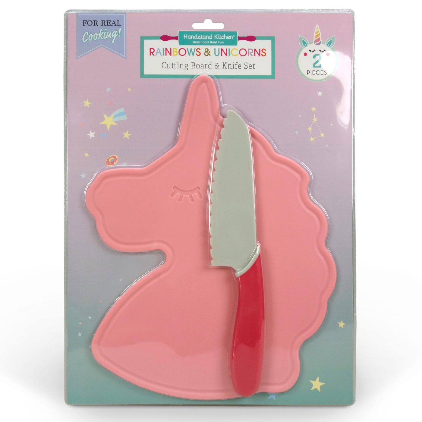 Rainbows &amp; Unicorns Cutting Board &amp; Knife Set