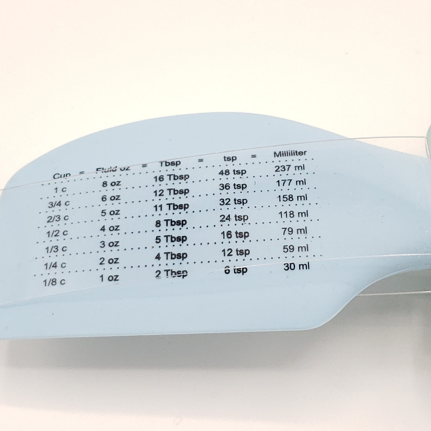 Image of winter wonderland snowflake spatula with  the measurements on one side of the spatula