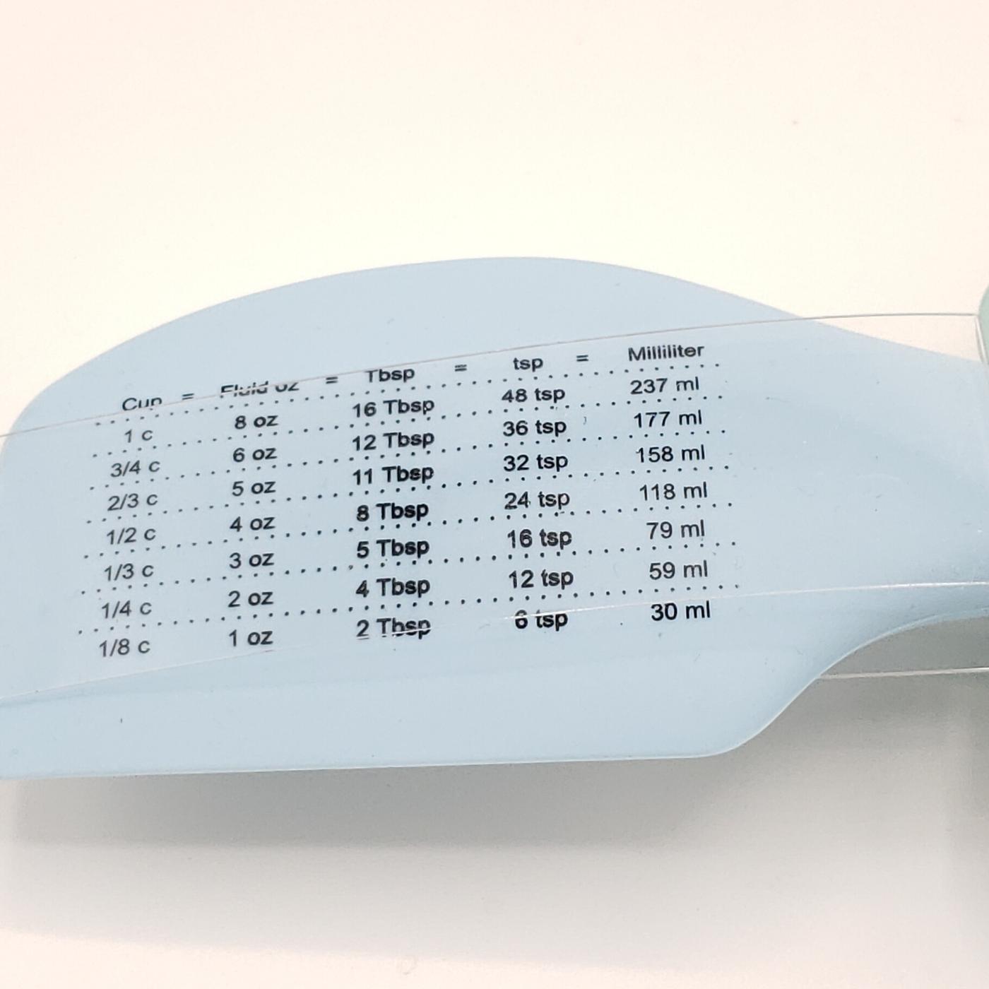 Image of winter wonderland snowflake spatula with  the measurements on one side of the spatula 