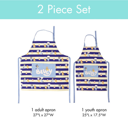 BLUEY Adult and Youth Apron Set