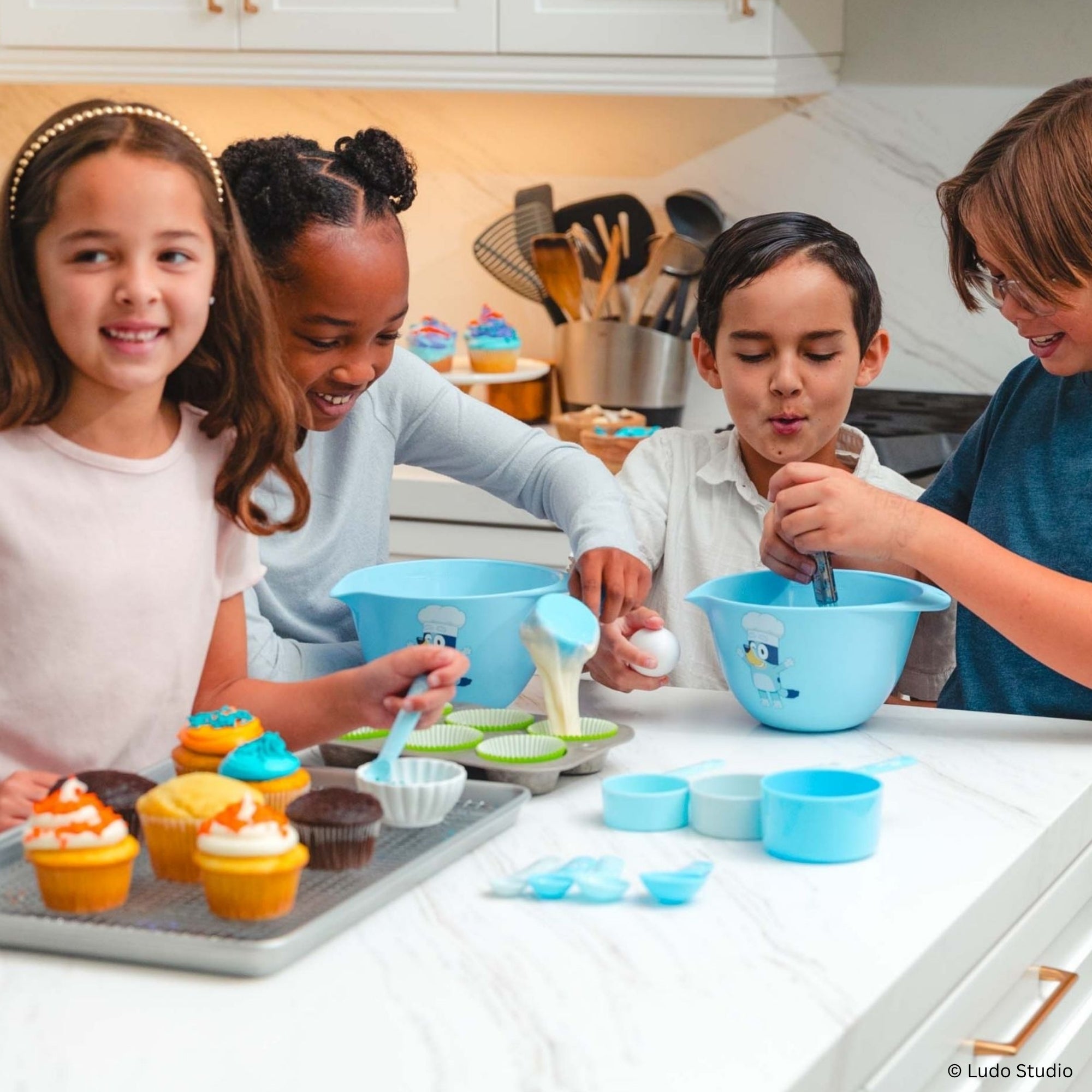 BLUEY My First Kitchen Set - Mixing Bowl, Measuring Tools and