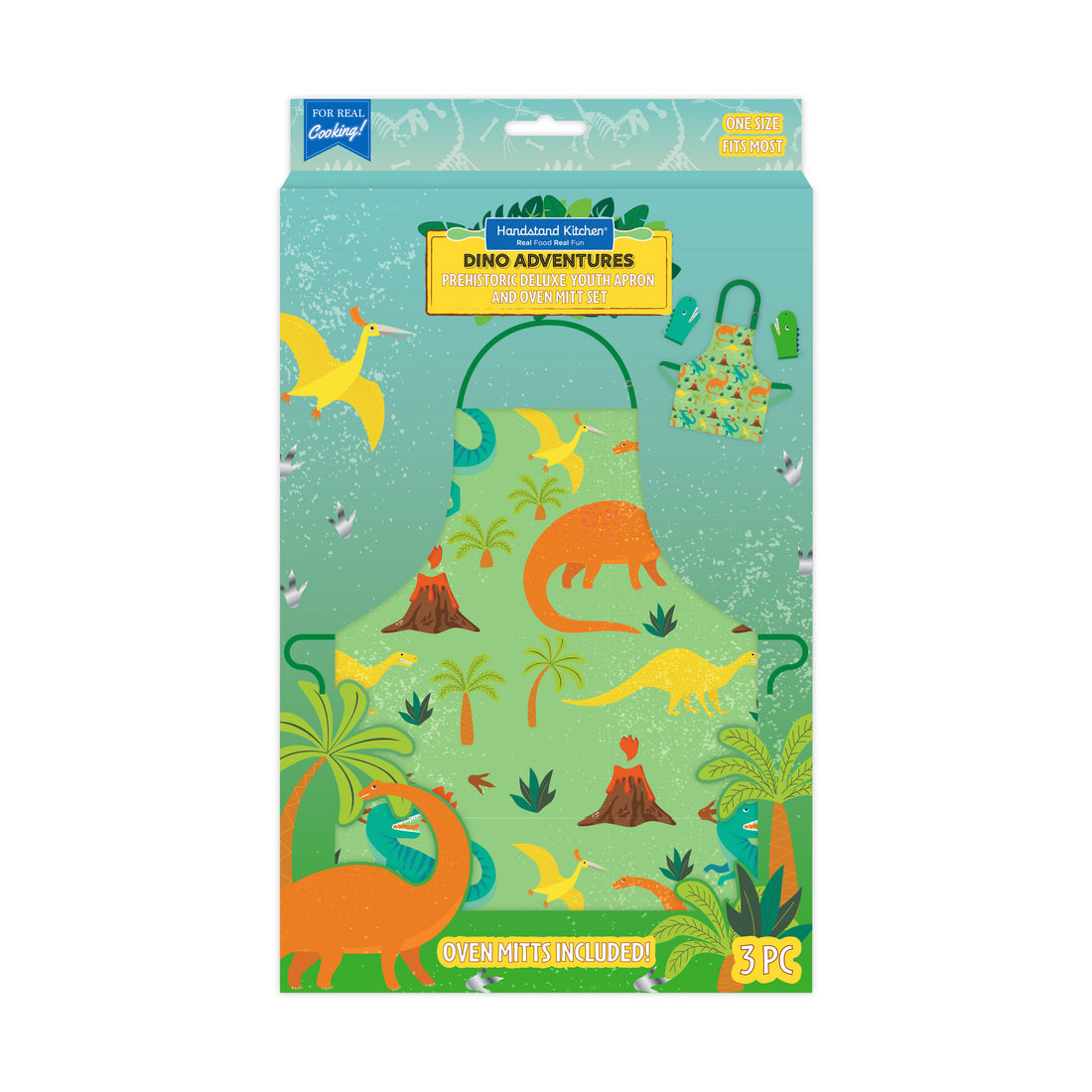 Prehistoric Deluxe Youth Apron and Oven Mitt Set
