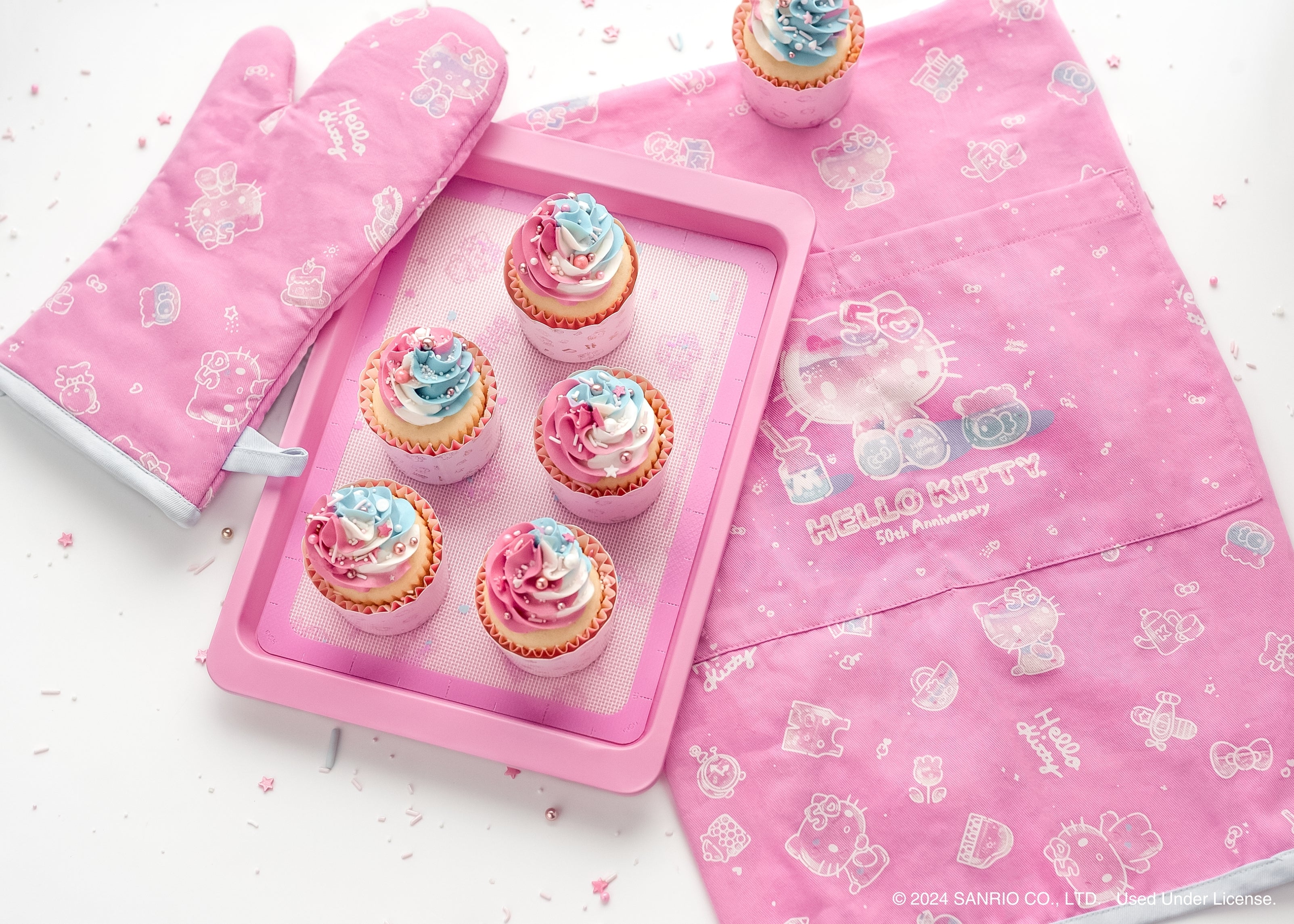 Hello Kitty® 50th Anniversary Quarter Sheet and Non-Stick Baking Mat Set