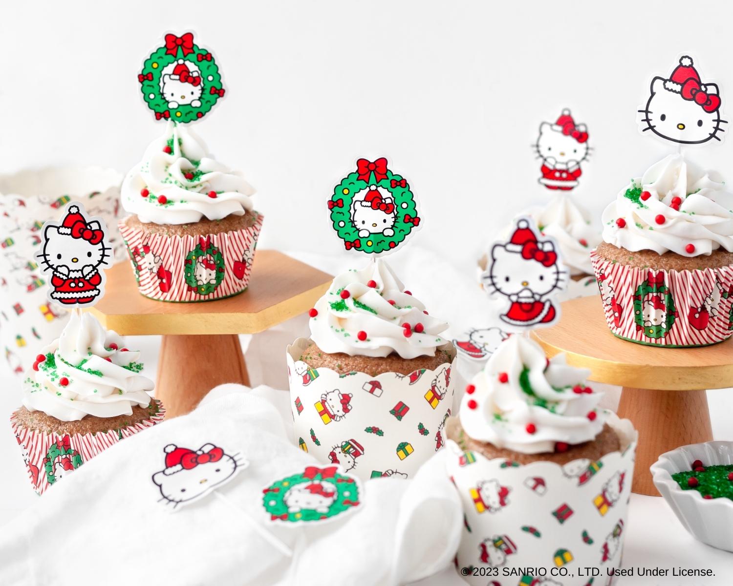 Hello Kitty Holiday Cupcake Party Set