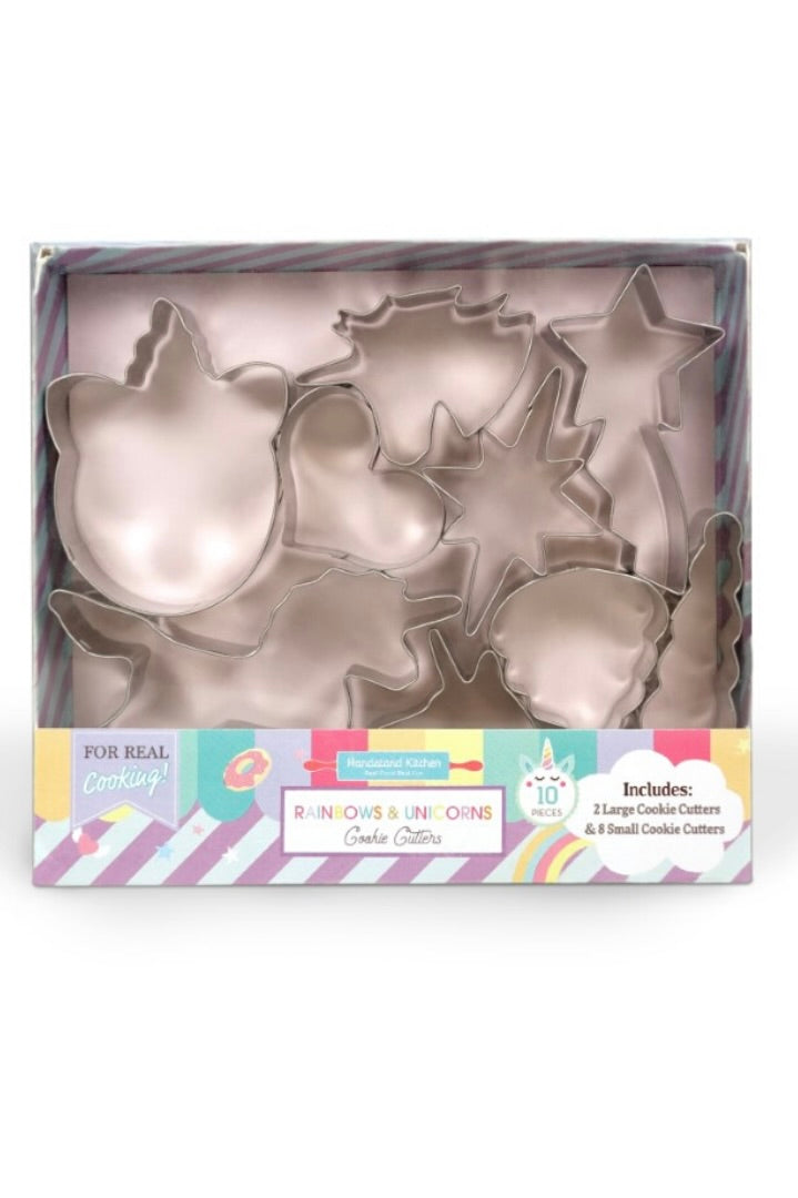 Rainbows &amp; Unicorns Cookie Cutter 10 Piece Boxed Set
