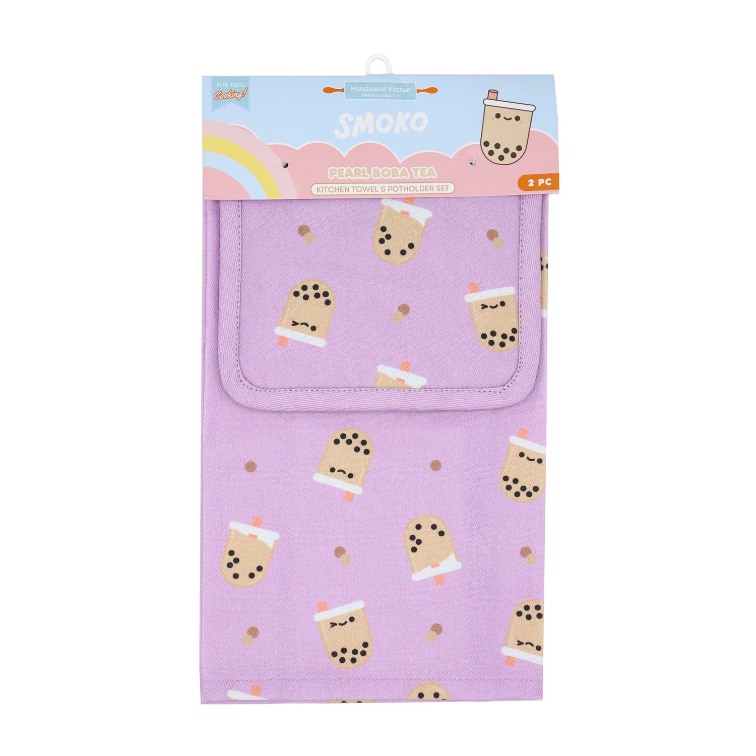 Smoko Pearl Boba Tea  Kitchen Towel and Potholder Set