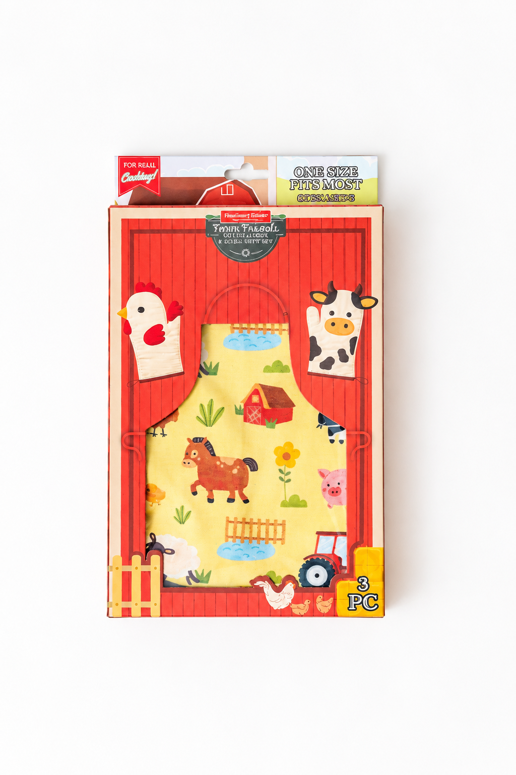 Farm Friends Youth Apron and Oven Mitt Set