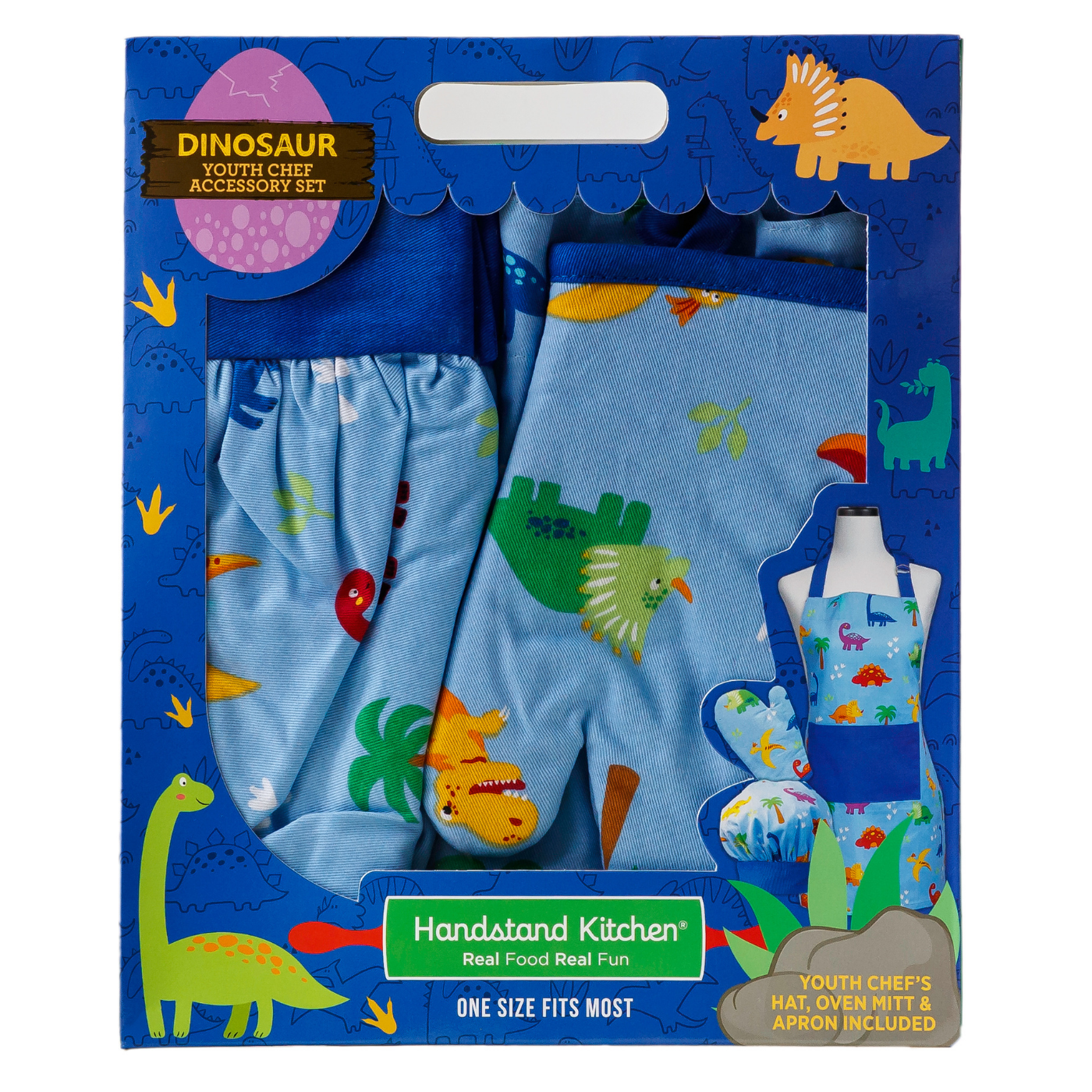 In box image of Dinosaur Deluxe Youth Apron Boxed Set