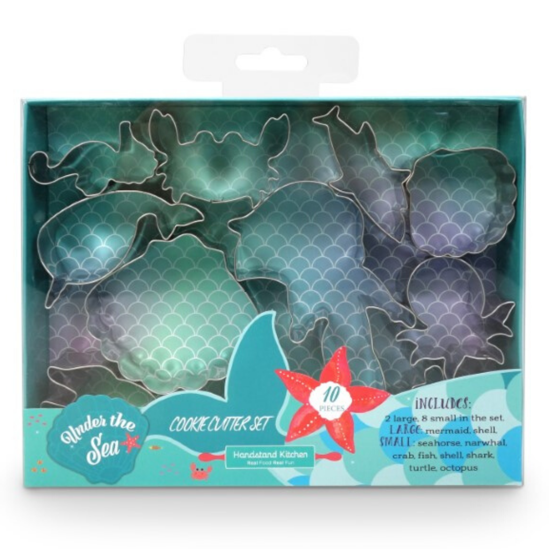 Under the Sea Mermaid and Shell 10 Piece Cookie Cutter Kids Cookie Set