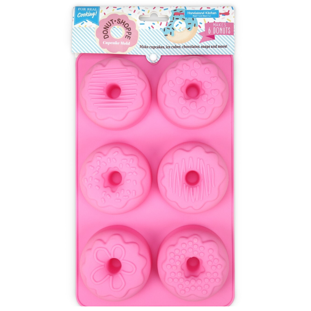 In box image of Donut Shaped Silicone Baking Mold for Baking Donuts