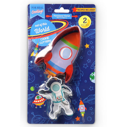 Set of Two Out of this World Space Themed Cookie Cutter Set