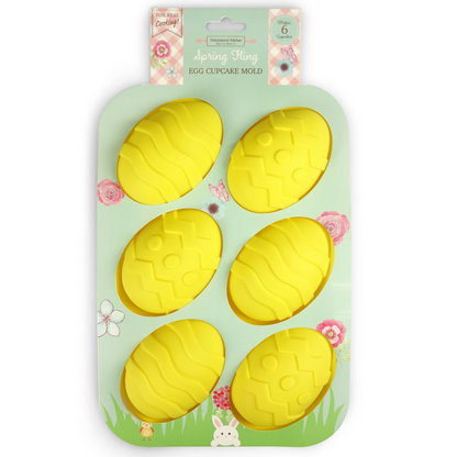 Spring Fling Silicone Cupcake Mold Egg Shaped Easter Cupcakes