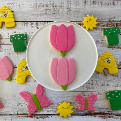 Lifestyle image of decorated spring cookies 