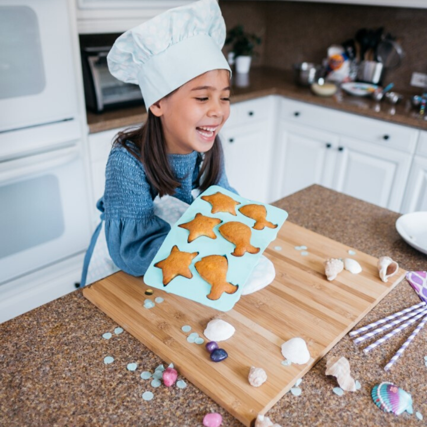 Kids Mermaid Themed Silicone Mermaid Cupcakes