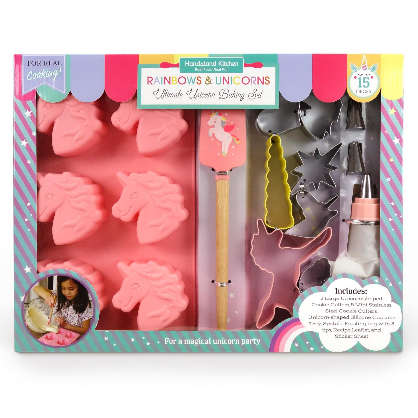 In box image of Rainbows &amp; Unicorns Ultimate Baking Party Set.