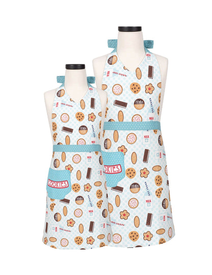 Out of box image of Milk &amp; Cookies Adult &amp; Youth Apron Boxed Set