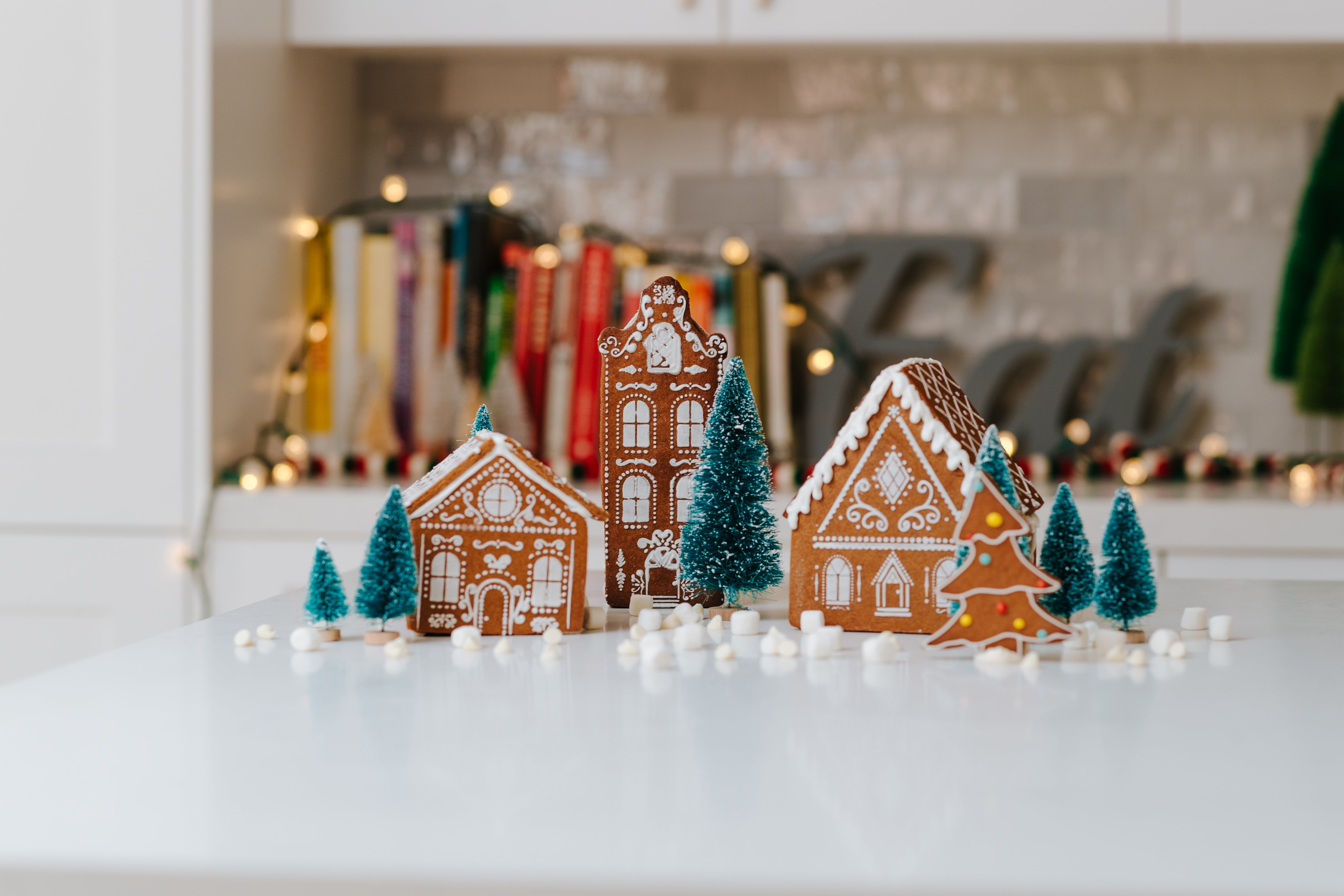 Christmas gingerbread shops village